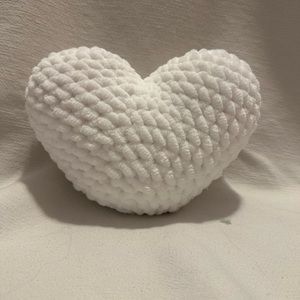 Handmade crochet heart plush/pillow